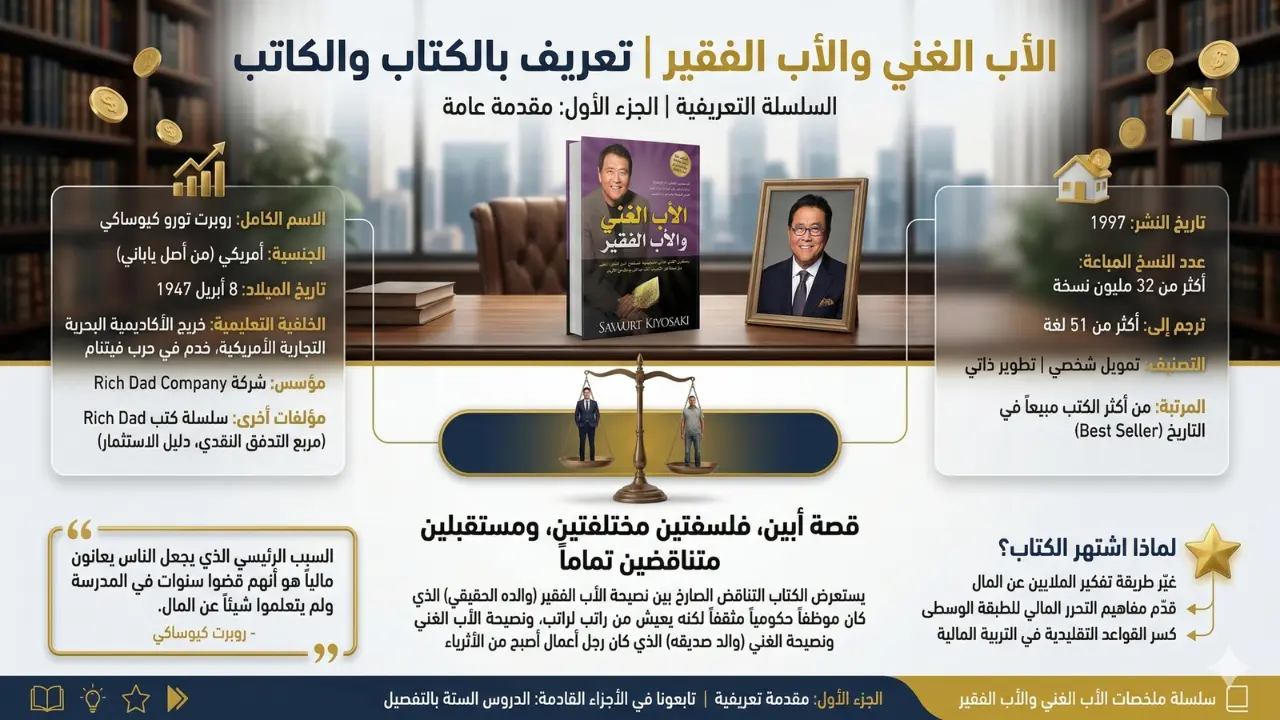 لماذا أصبح كتاب “الأب الغني والأب الفقير” من أكثر الكتب تأثيرًا في العالم؟ 💰📘